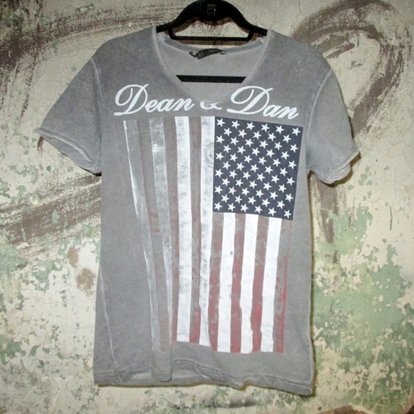 DSQuared2 American flag V Neck t-shirt - Large - Picture 1 of 5